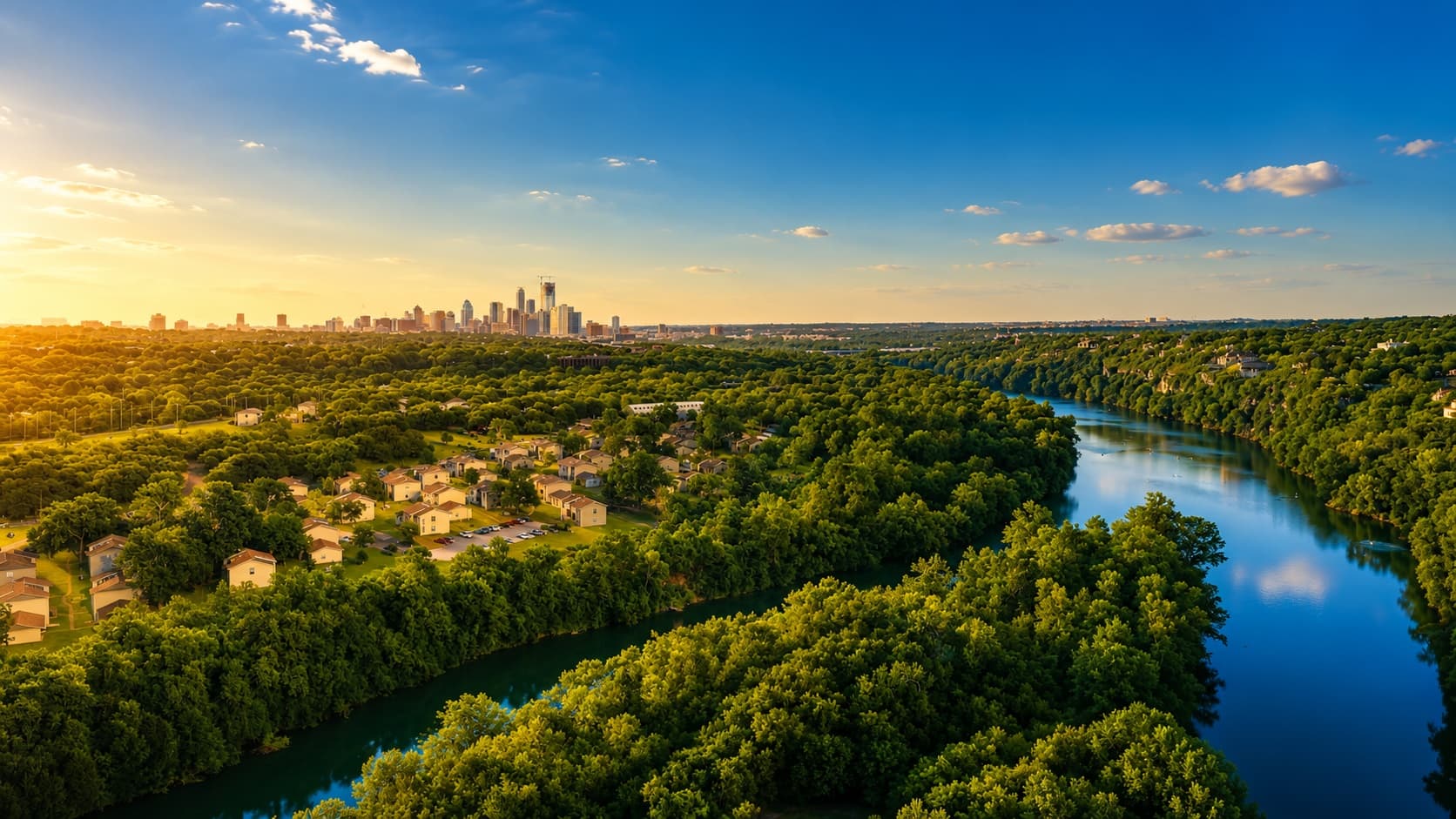 The rolling wooded Hill Country landscape west of Austin where new communities are expanding